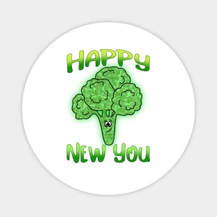 HAPPY New Year Healthy Funny Broccoli Magnet